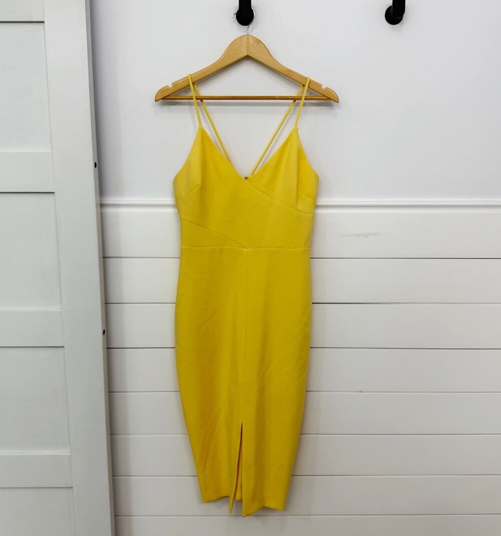 NWT! Women’s Likely Brooklyn Snapdragon Yellow Spaghetti Strap Dress Size 8